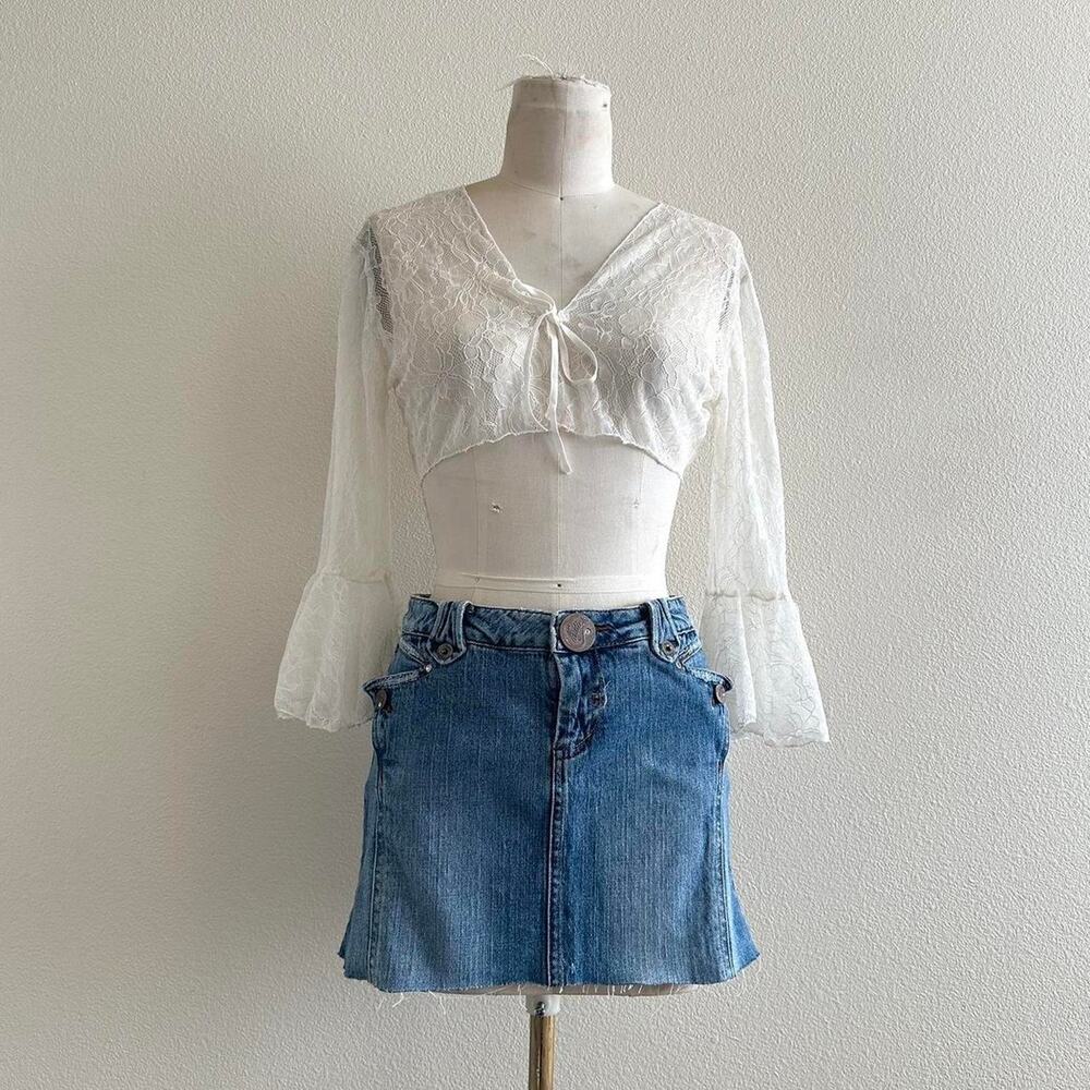 handmade ivory lace cropped bolero